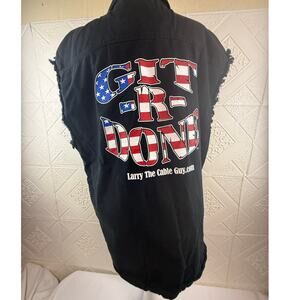 CH Cotton Heritage Get -R- Done Larry the cable guy  sleeveless shirt Rare RWB